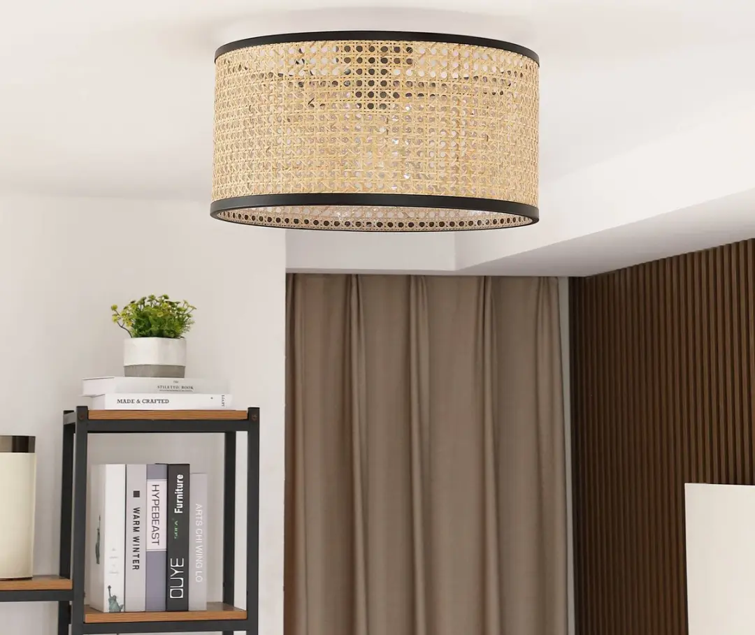 Lindby Plafondlamp Rotan 40cm - E27