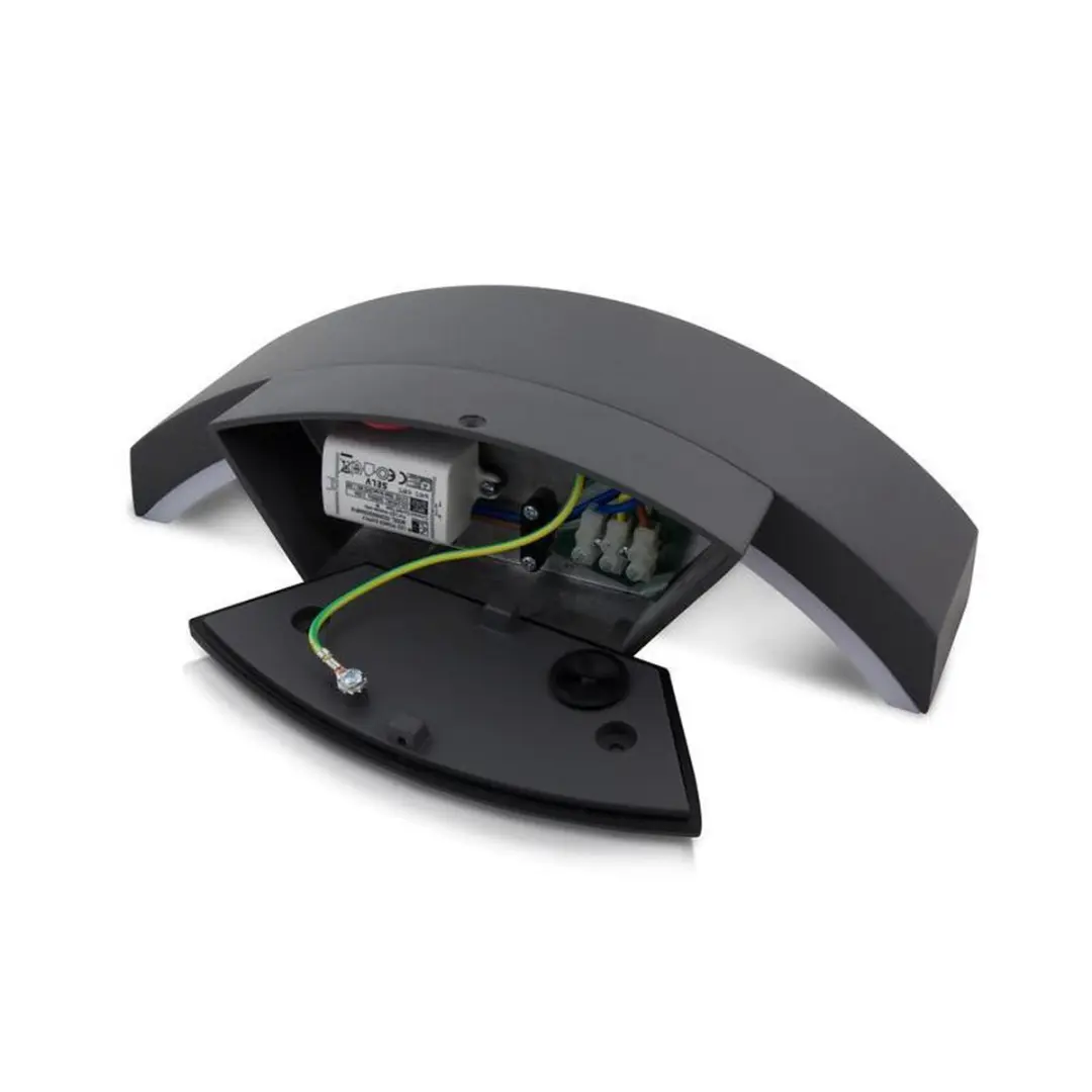 Integral Curve LED Wandarmatuur 7,5W Warm Wit IP54 - Grijs