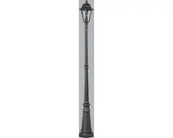 Lindby Lantaarnpaal E27 211cm - Antraciet/Heldere Glas