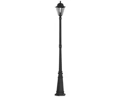 Lindby Lantaarnpaal E27 211cm - Antraciet/Heldere Glas