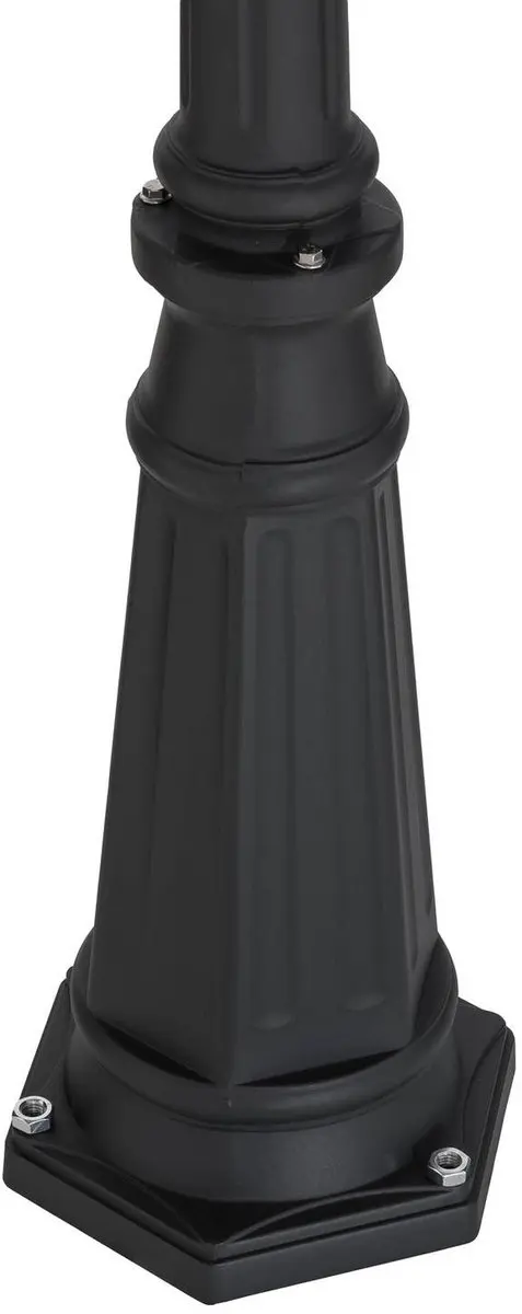 Lindby Lantaarnpaal E27 211cm - Antraciet/Heldere Glas