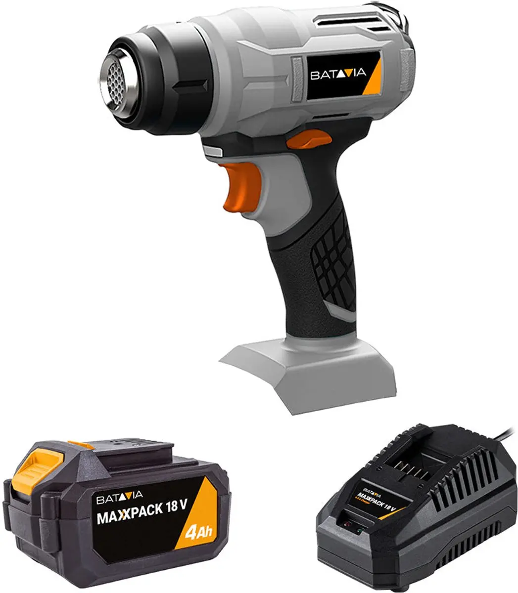 Batavia 18V Maxxpack 7063519 Heteluchtpistool 550°C - Incl. 4.0Ah Accu