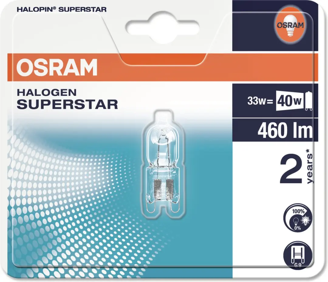 Osram Halogeenlamp G9 35W - 460lm Warm Wit - 2.000 Uur