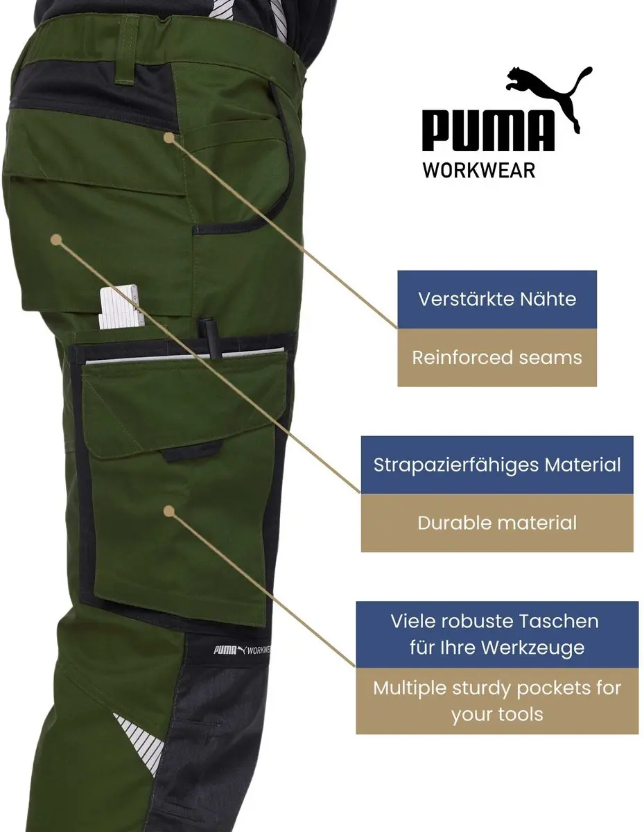 PUMA Workwear Precision X Werkbroek - Maat 29 - Groen