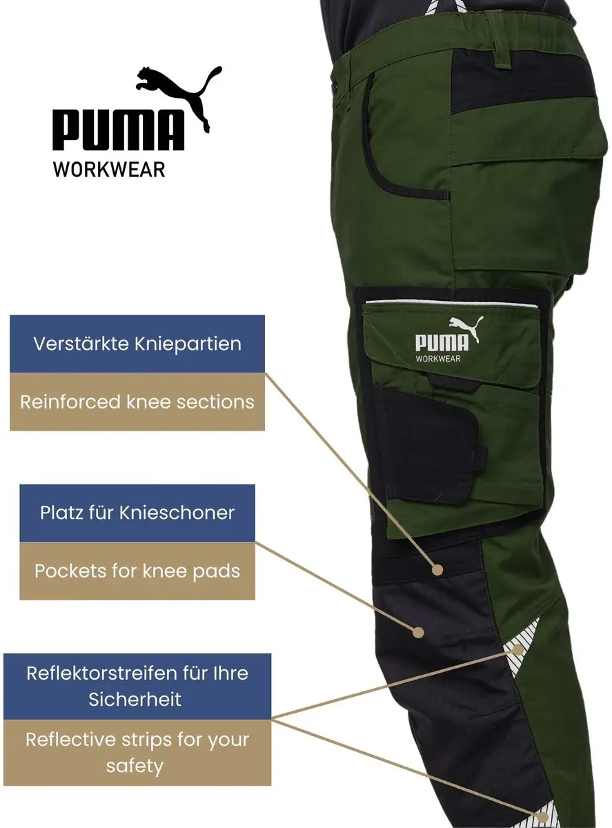 PUMA Workwear Precision X Werkbroek - Maat 29 - Groen