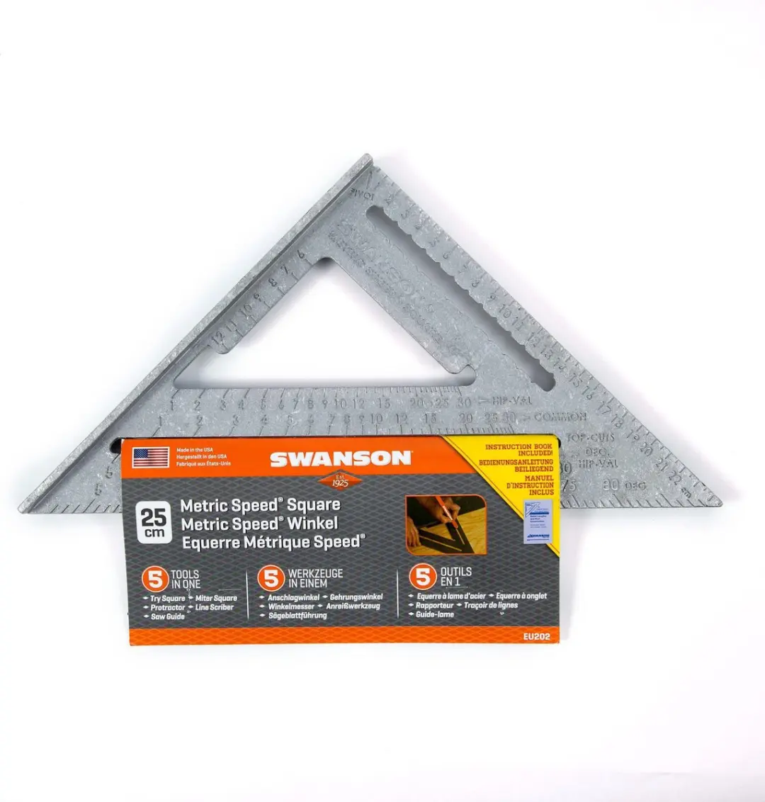 Swanson Timmermans Meetdriehoek Aluminium 250mm - 5-in-1 - Grijs