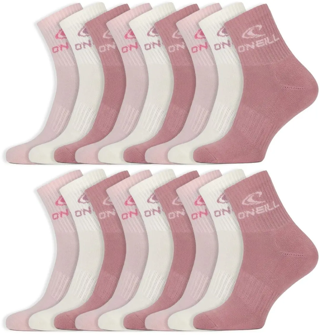 O'Neill Sportsokken Short Socks 18 Paar - Roze/Wit