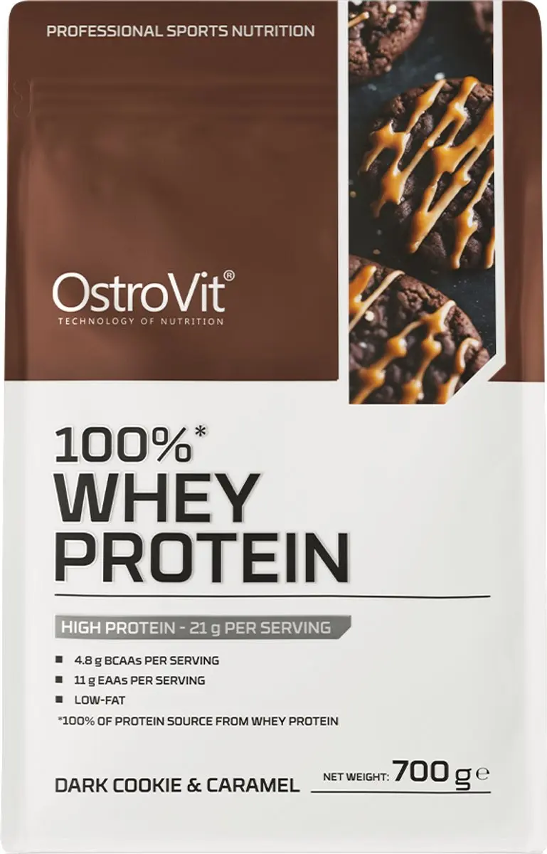 OstroVit 100% Whey Protein Donkere Koekjes met Karamel 700g