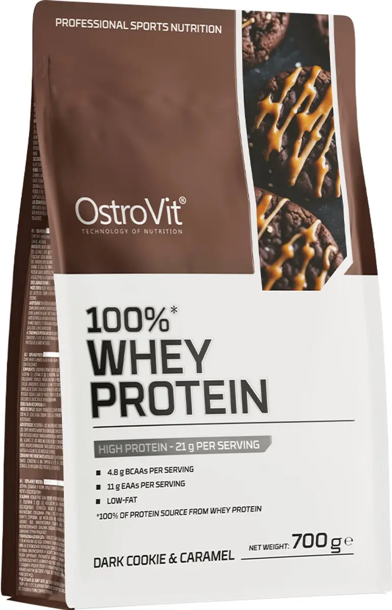 OstroVit 100% Whey Protein Donkere Koekjes met Karamel 700g