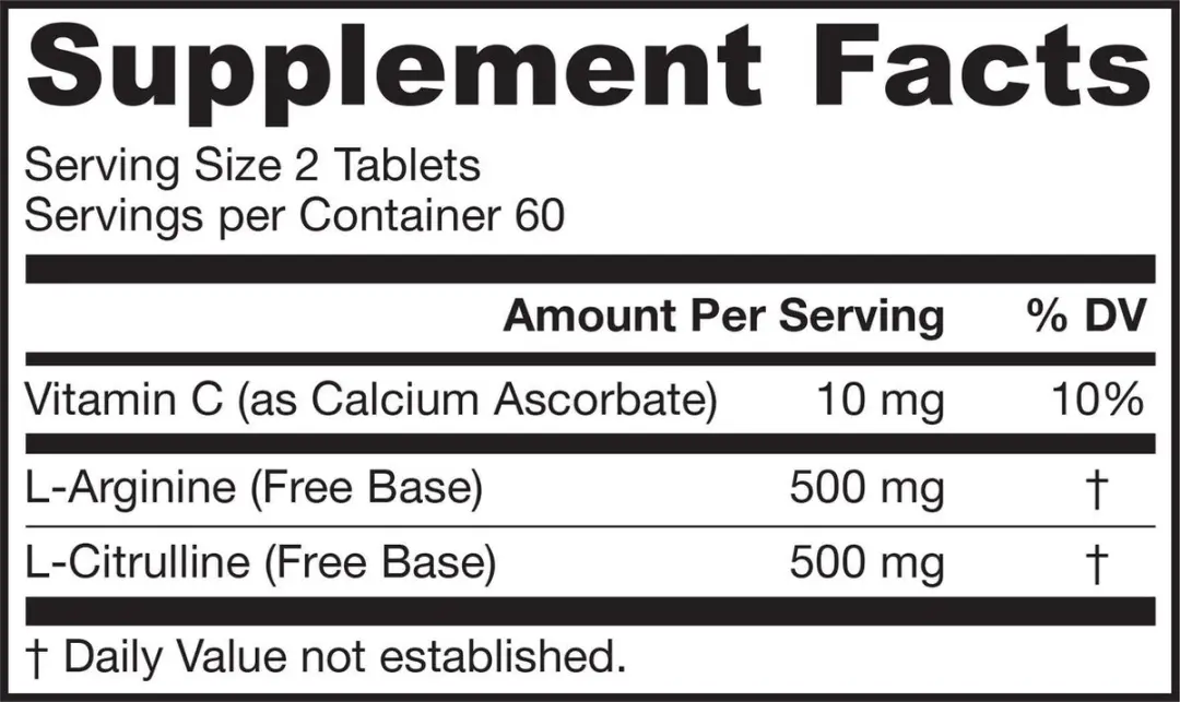 Jarrow Formulas Arginine-Citrulline Sustain 120 tabletten - 1000mg