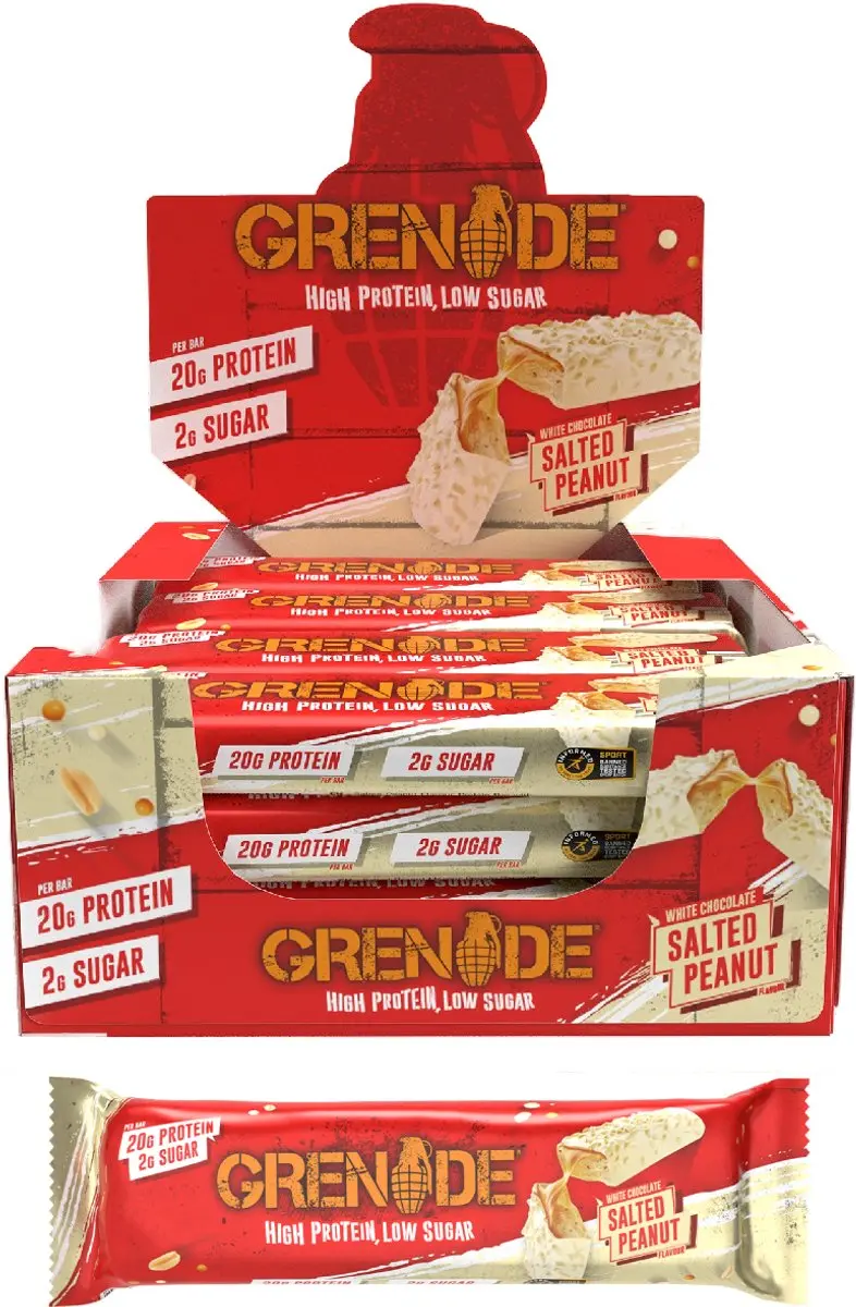 Grenade White Chocolate Salted Peanut Eiwitrepen