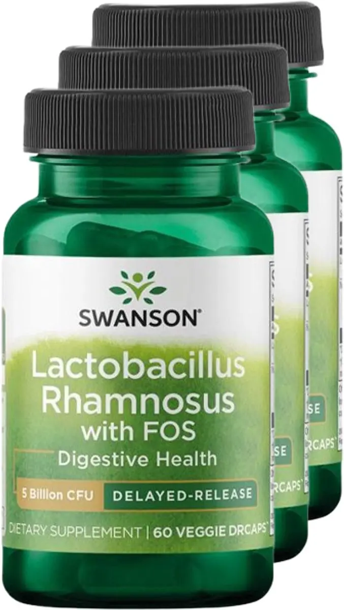 Swanson Lactobacillus Rhamnosus met FOS 60 Capsules