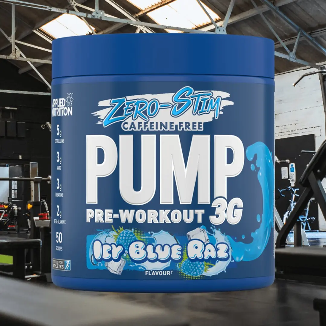 Applied Nutrition Pump 3G ZERO STIM Pre-Workout Icy Blue Raz 375g