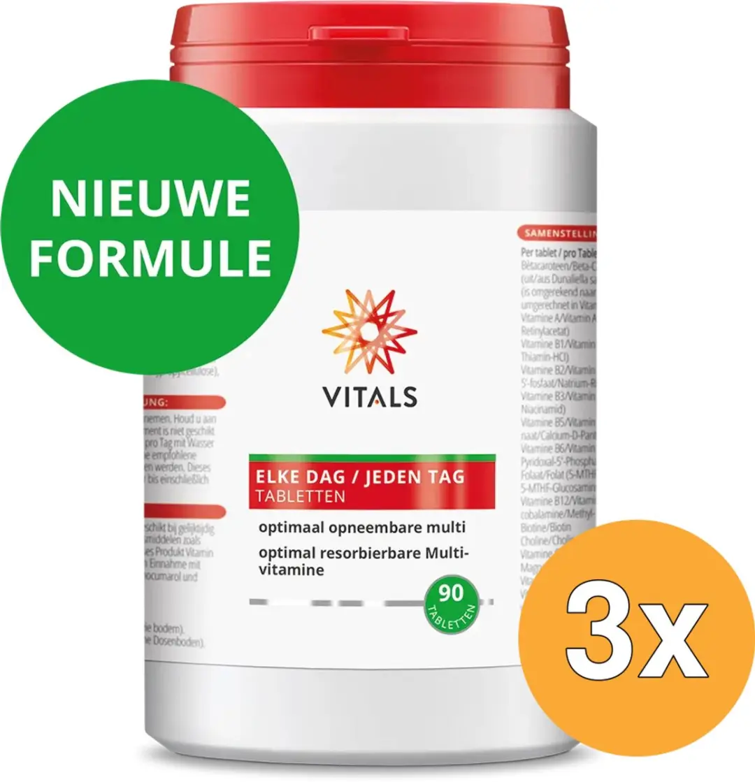 3x Vitals Elke Dag (90 tabletten)