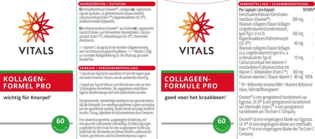 Vitals Collageenformule Pro 60 Capsules - 47g