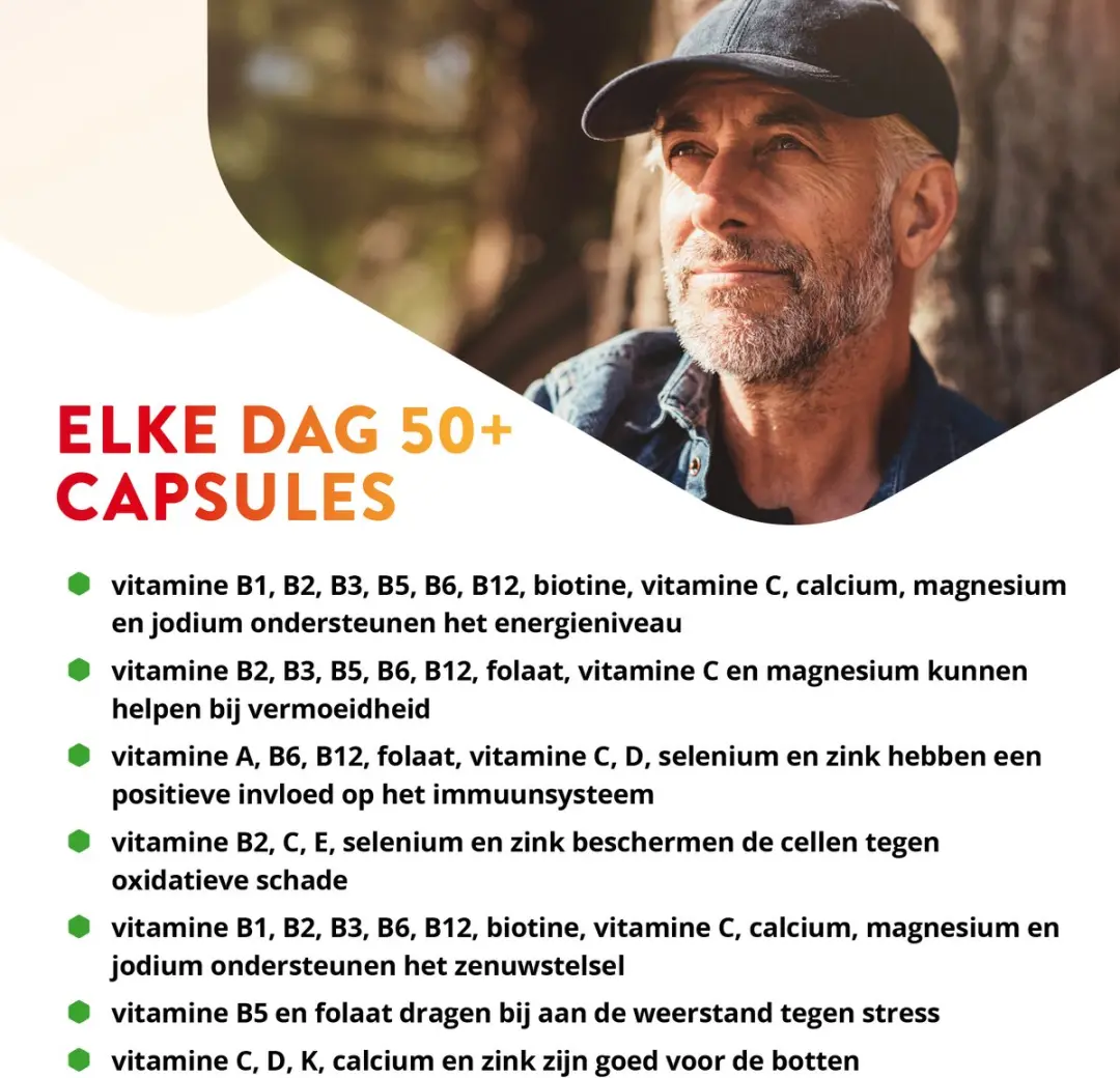 Vitals Elke Dag 50+ Multivitamine - 60 Capsules