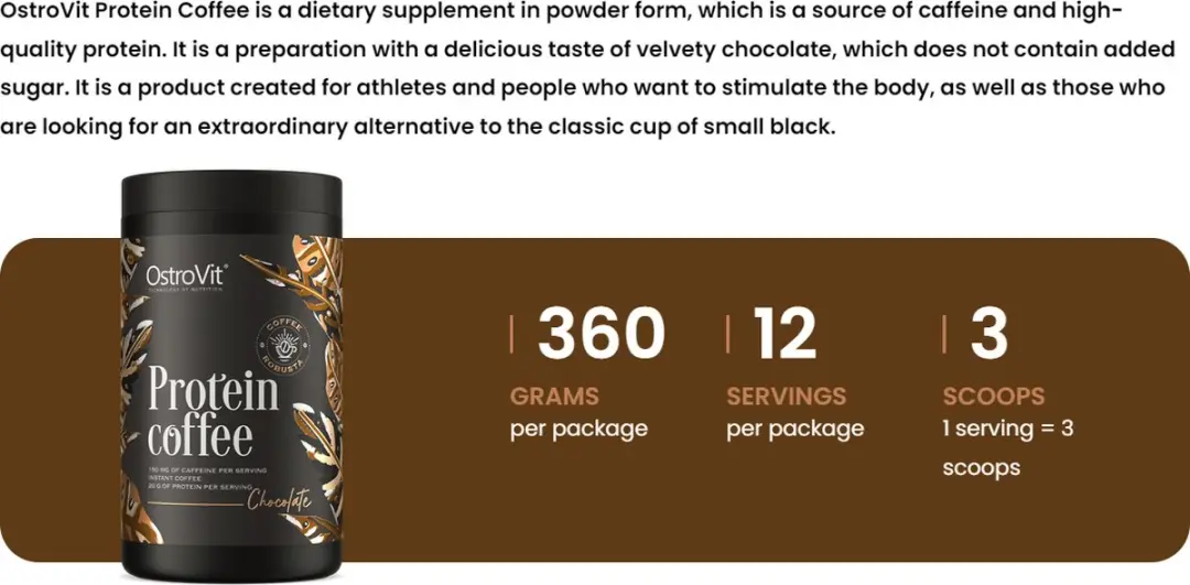 OstroVit Eiwitkoffie Chocolade 360g