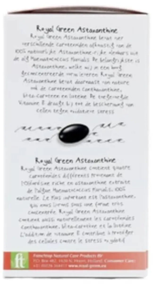 Royal Green Astaxanthine 120 Softgels - 120g