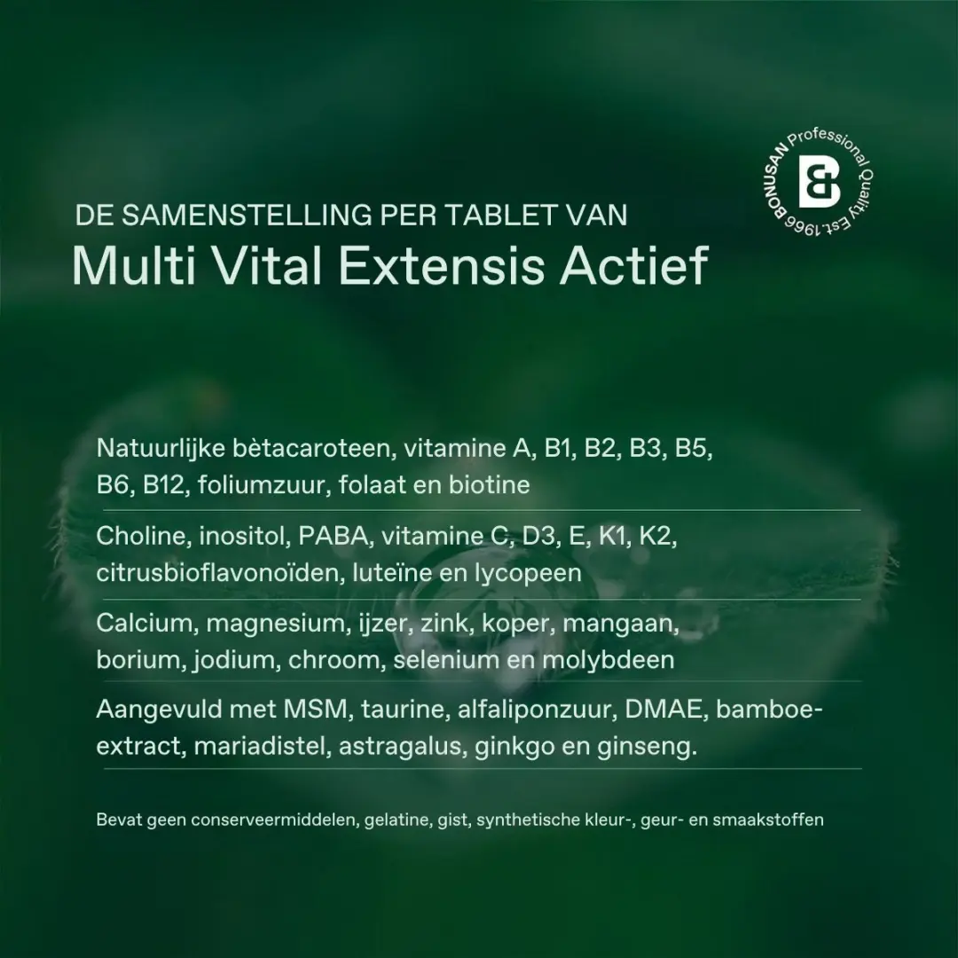 Bonusan Multi Vital Extensis Actief 90 Tabletten - 50+