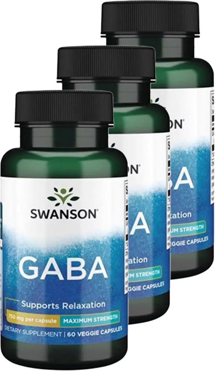 Swanson GABA 750mg 180 Capsules
