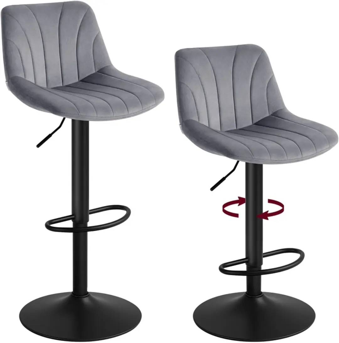 Songmics Make-upstoel Leigrijs