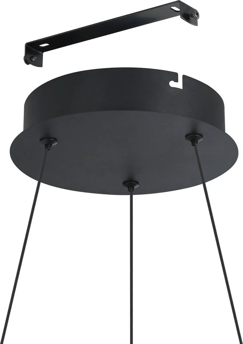 Eglo Ruotale Hanglamp LED Ø70cm - Zwart/Wit