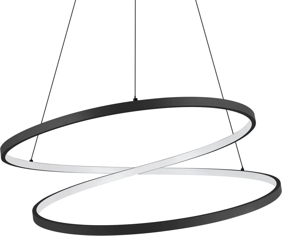 Eglo Ruotale Hanglamp LED Ø70cm - Zwart/Wit