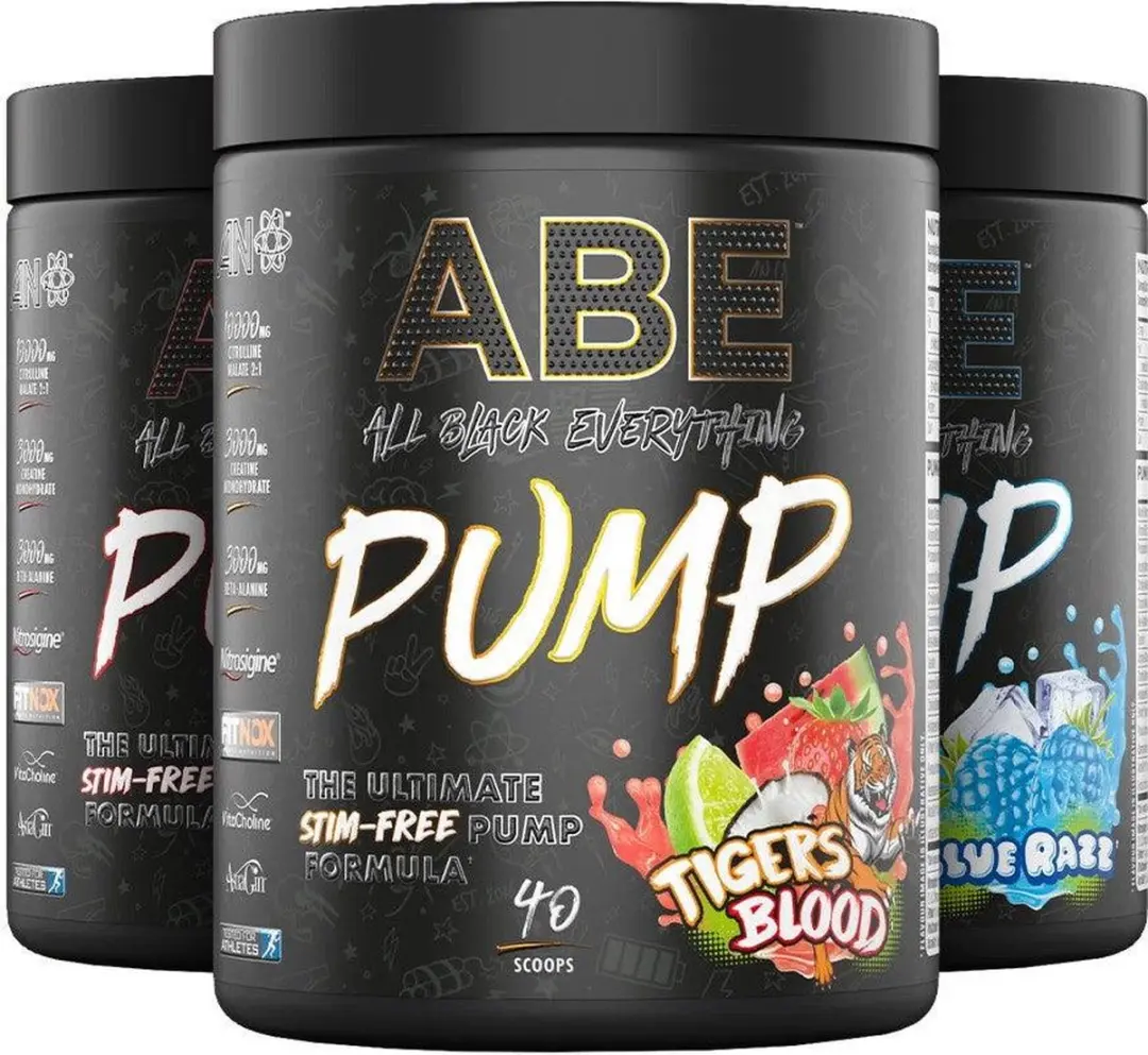 Applied Nutrition ABE Pump Zero Stim Pre-Workout 500g - 40 Scoops - Blue Razz