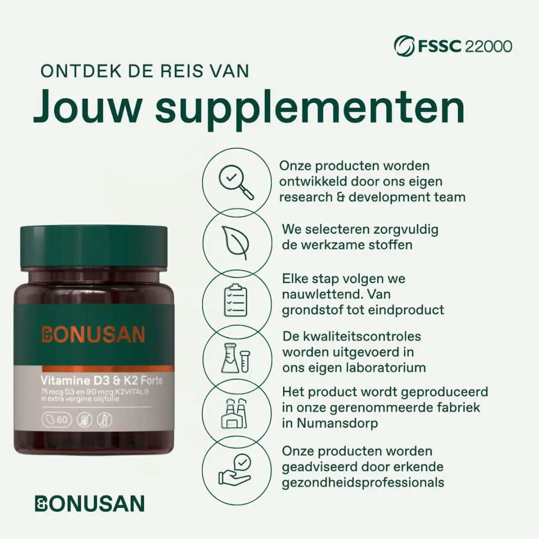 Bonusan Vitamine D3 & K2 Forte 60 Softgels - 60ml