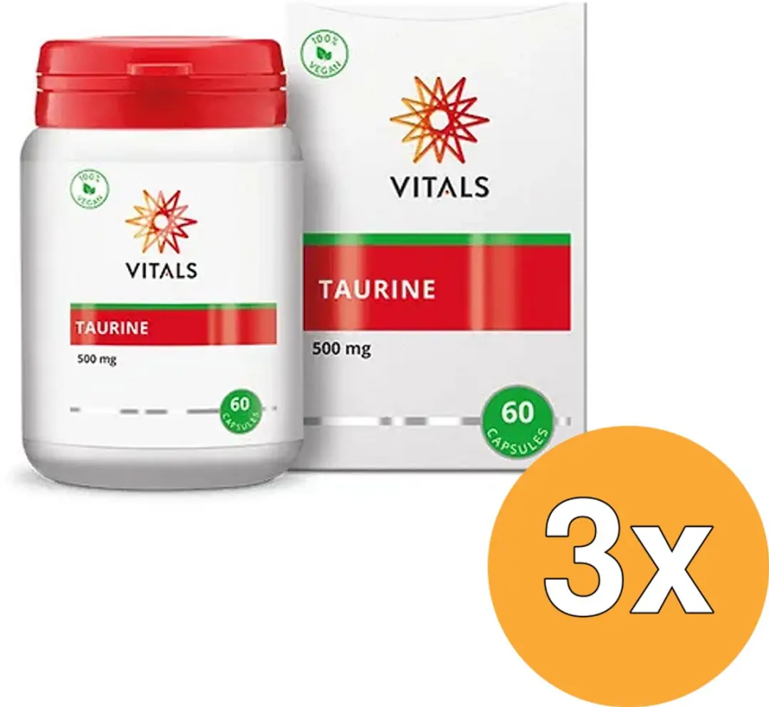 3x Vitals Taurine 500 mg (60 capsules)