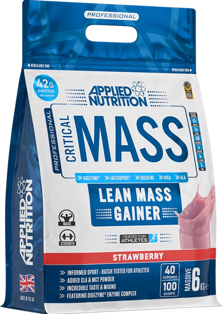 Applied Nutrition Critical Mass 6000g Mass Gainer - 100 Scoops - Chocolade
