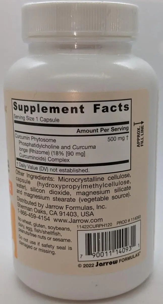 Jarrow Formulas Curcumin Phytosome 500mg - 60 Capsules