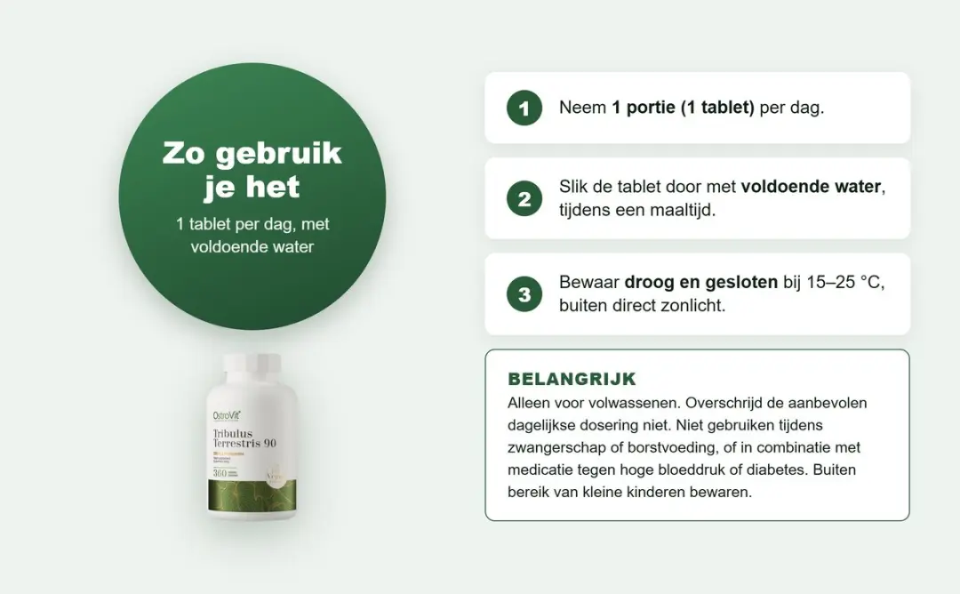 OstroVit Tribulus Terrestris VEGE 360 Tabletten - 360 Stuks