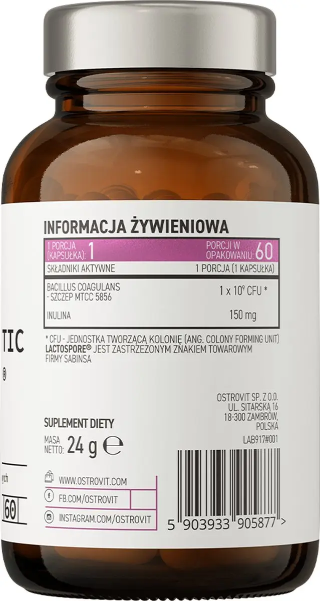 OstroVit Pharma PRO-60 BIOTIC LactoSpore Capsules - 60 Stuks