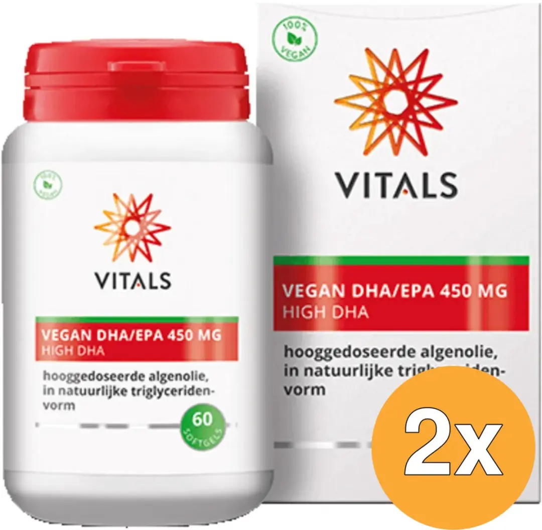 2x Vitals Vegan Dha/Epa 450 Mg (60 vega softgels)