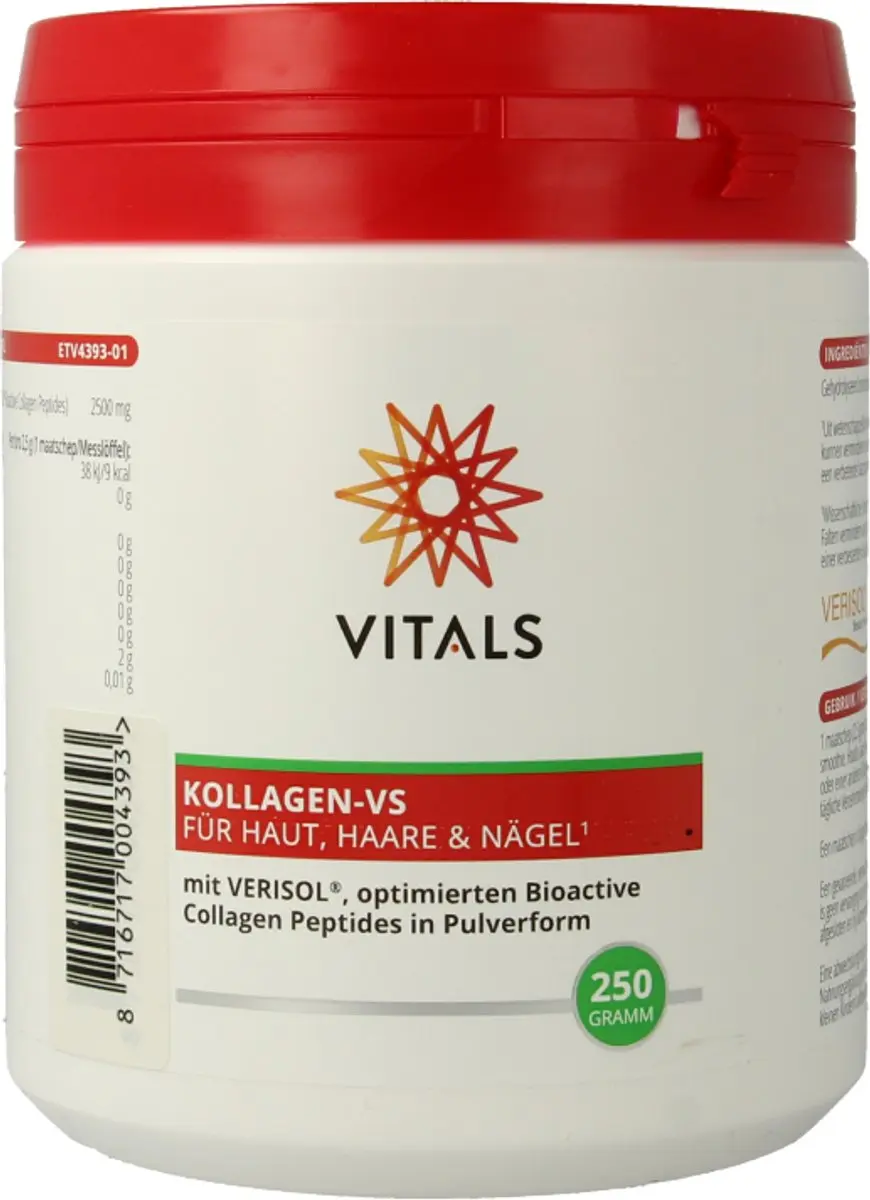 Vitals Collageen-VS 250g Poeder - Met VERISOL Bioactive Collagen Peptides - afbeelding 6 van 6
