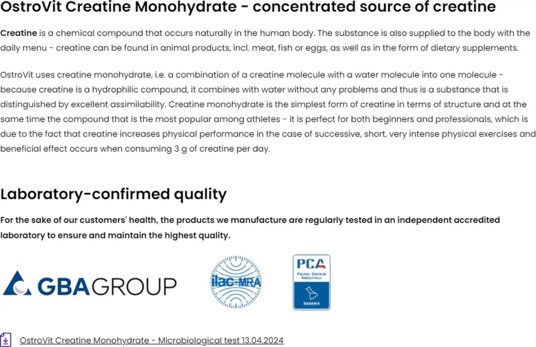 OstroVit Creatine Monohydrate 500g - Watermeloen