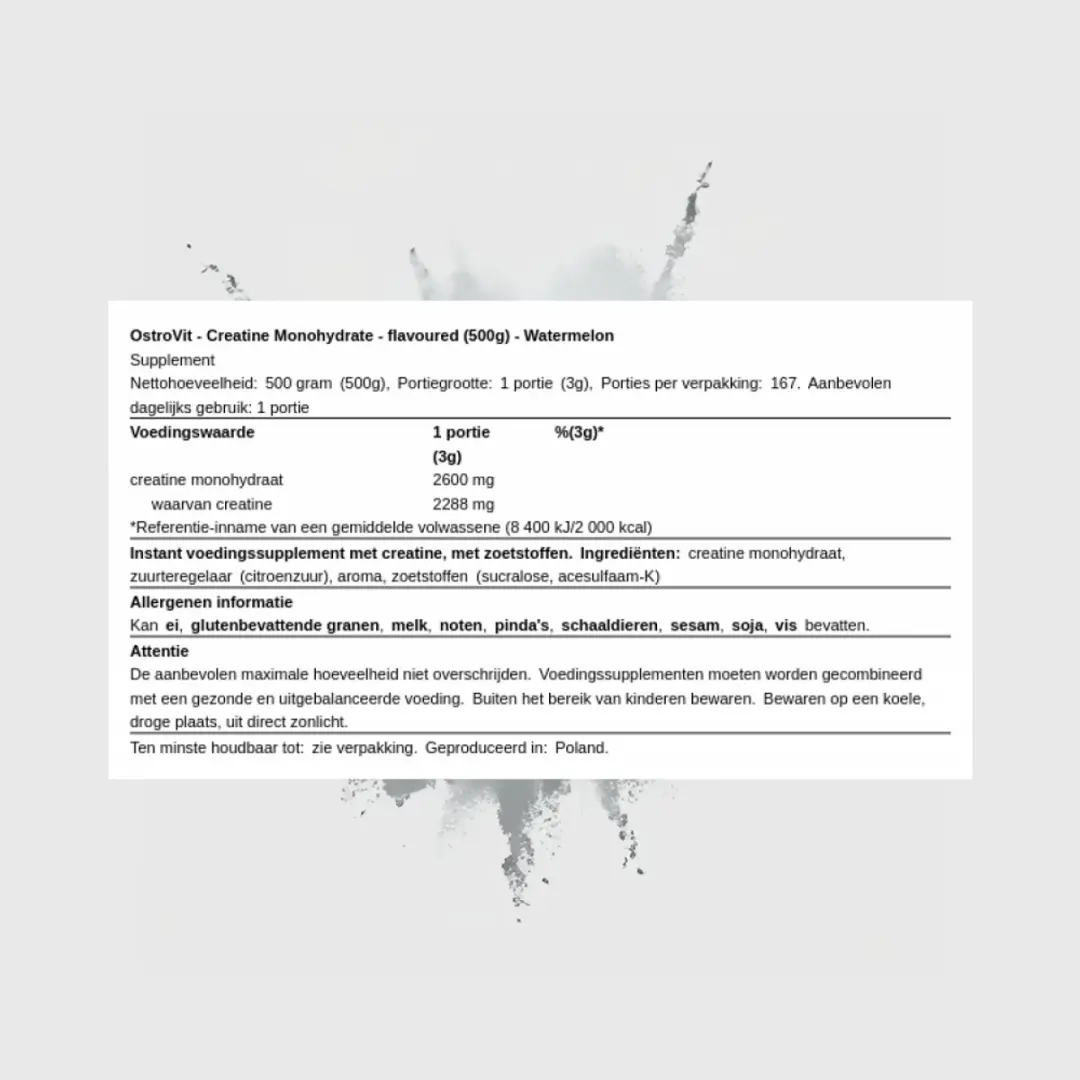 OstroVit Creatine Monohydrate 500g - Watermeloen