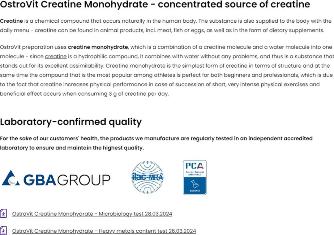 OstroVit Creatine Monohydrate 500g - Watermeloen