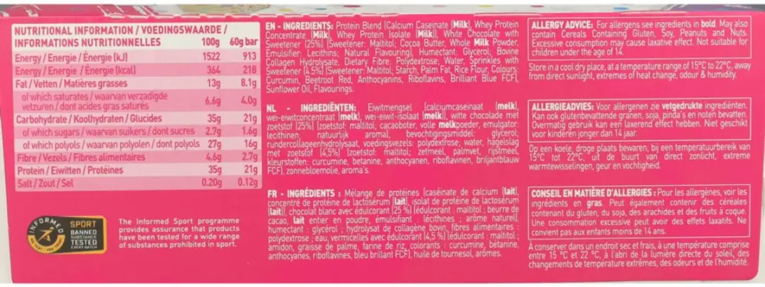 Grenade Carb Killa Repen - 12 Stuks 720g Birthday Cake