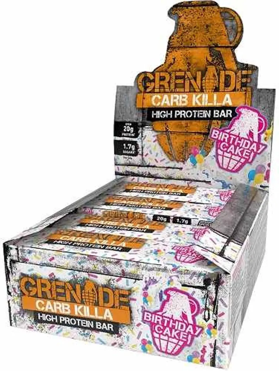 Grenade Carb Killa Repen - 12 Stuks 720g Birthday Cake