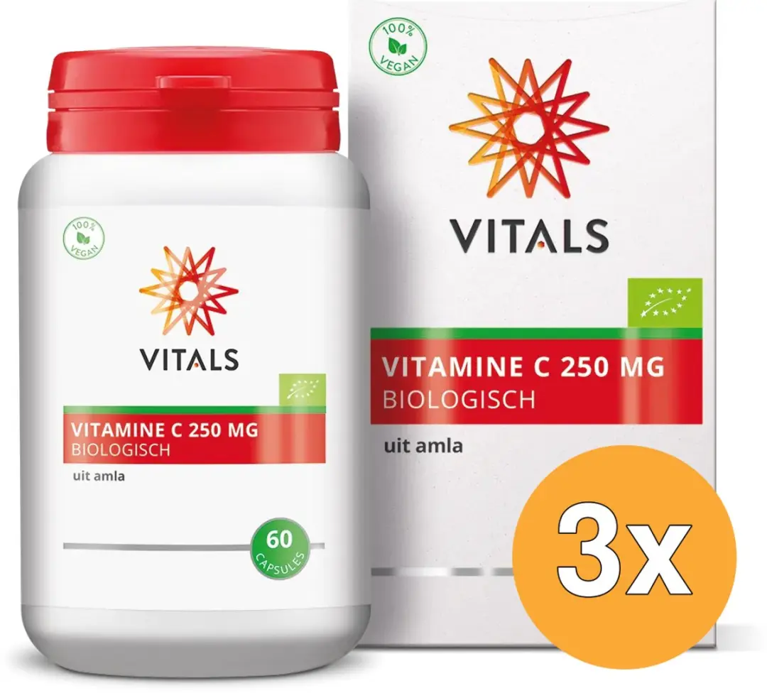 Vitals Vitamine C 250mg Biologisch - 60 Capsules