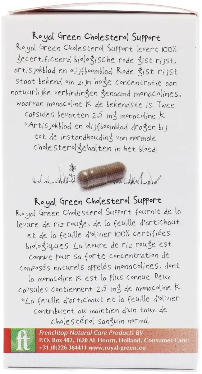 Royal Green Cholesterol Support Biologisch 60 Vegacapsules