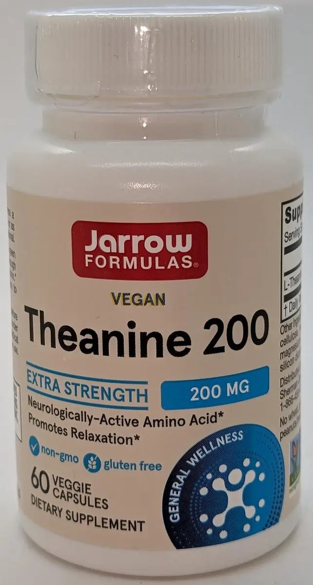 Jarrow Formulas Theanine 200mg Capsules - 60 Stuks
