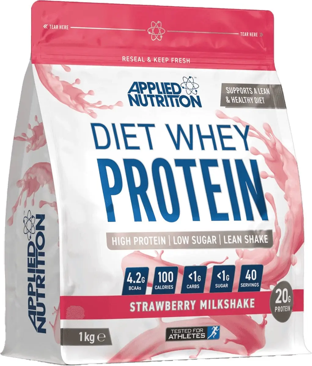 Applied Nutrition Diet Whey Eiwitpoeder 1000g - Aardbeienmelk