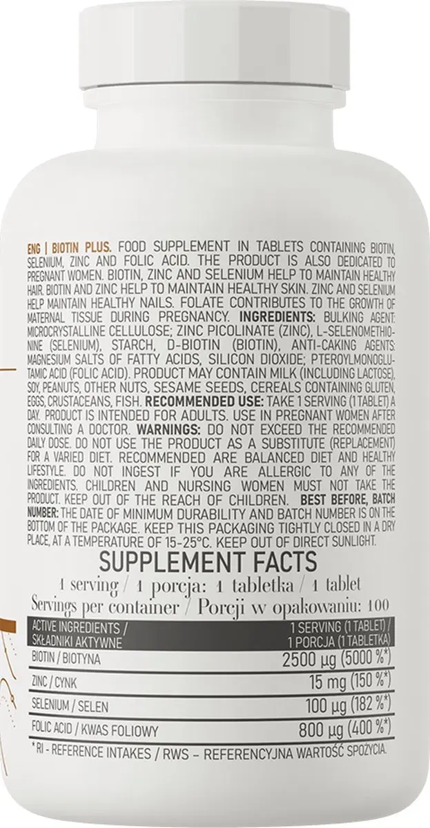 OstroVit Biotin Plus 100 Tabletten