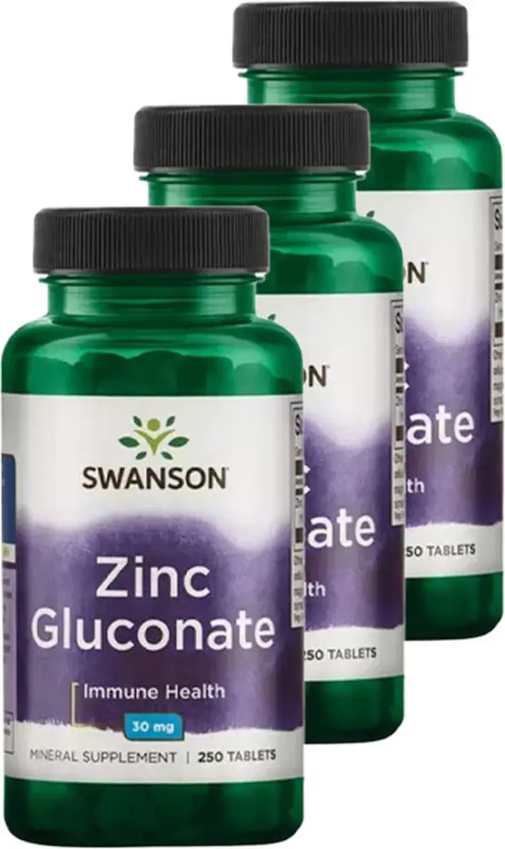 Swanson Zink Gluconaat 250 Capsules