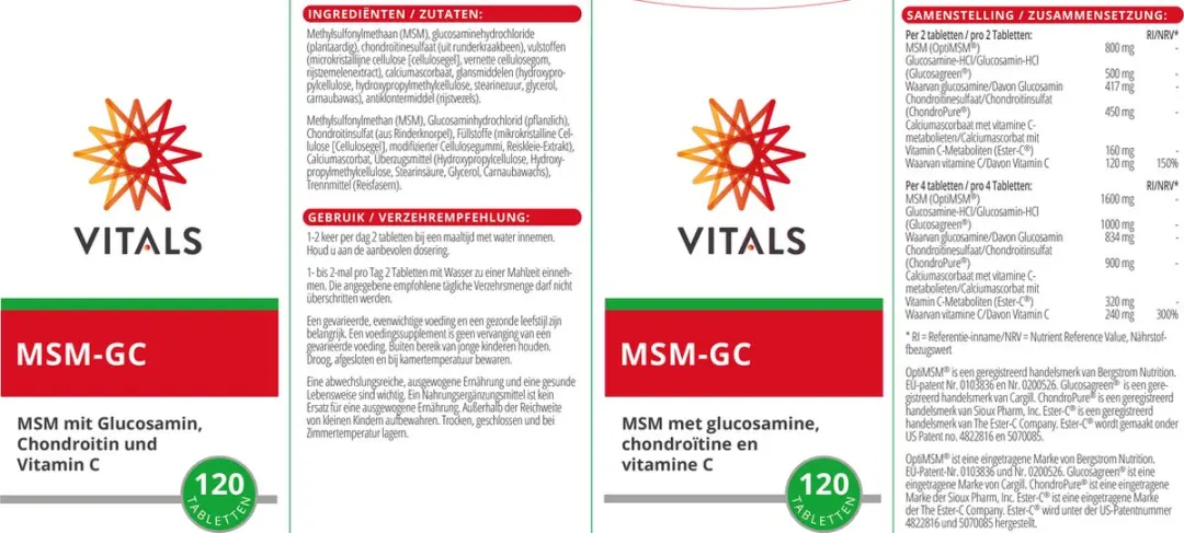 Vitals MSM-GC 120 Tabletten