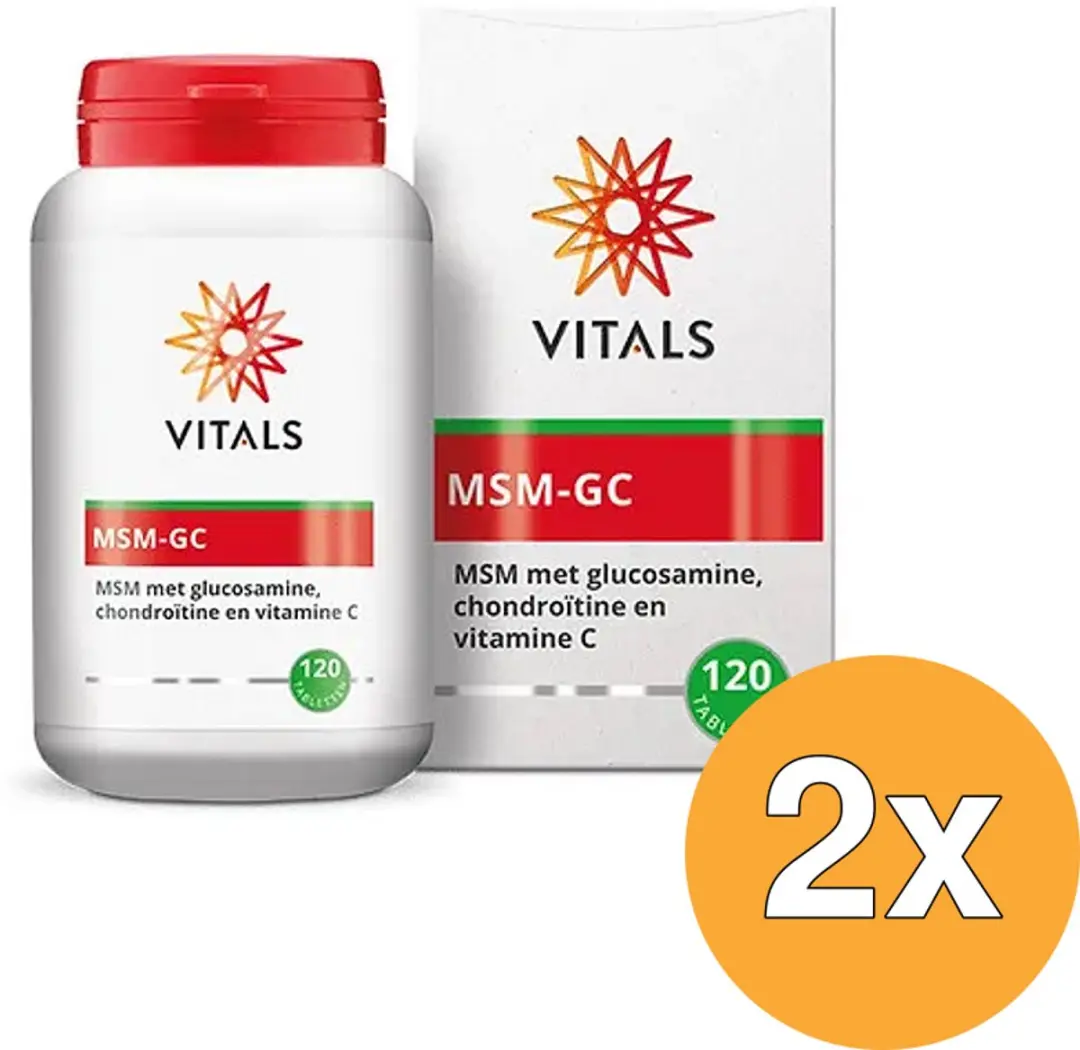 2x Vitals MSM GC (120 tabletten)