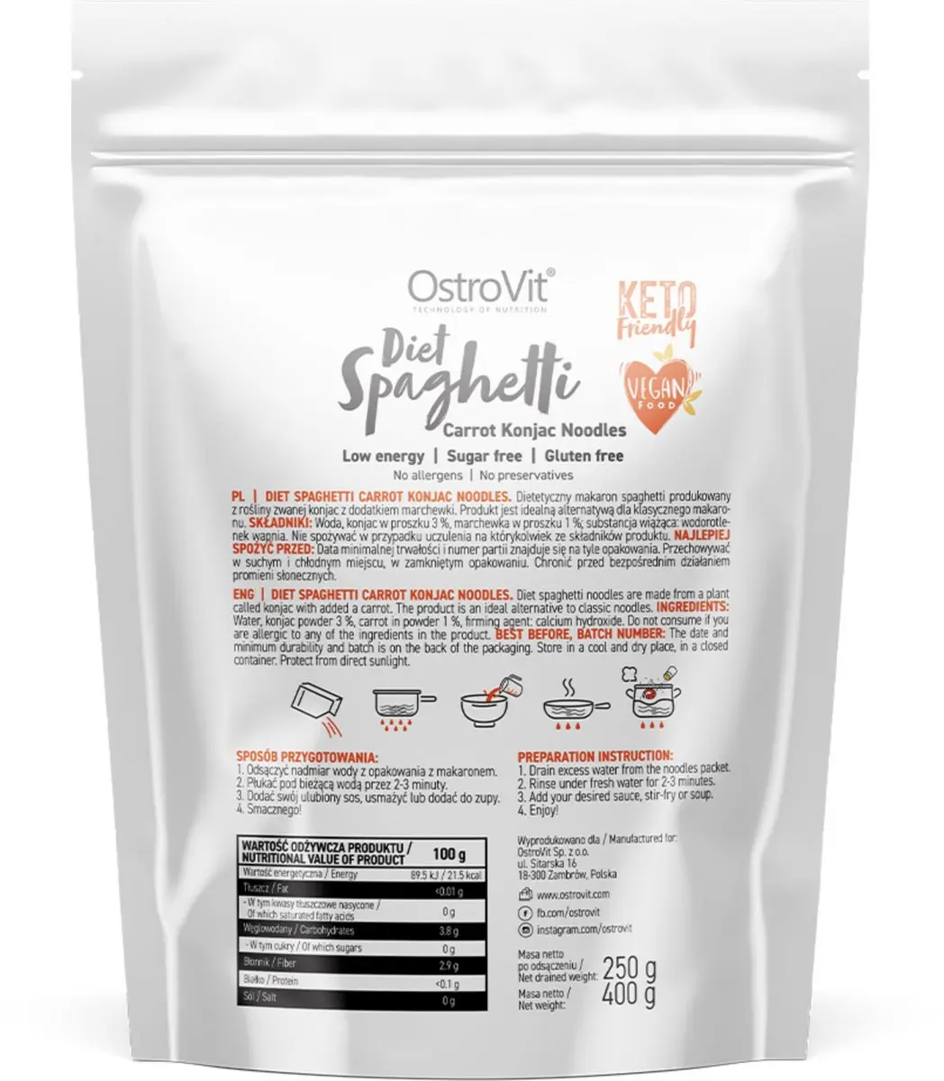 OstroVit Diet Spaghetti Eiwitpoeder 400g
